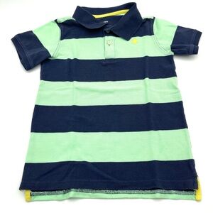 Carter's Kids Polo Shirt - Mint and Navy Stripes